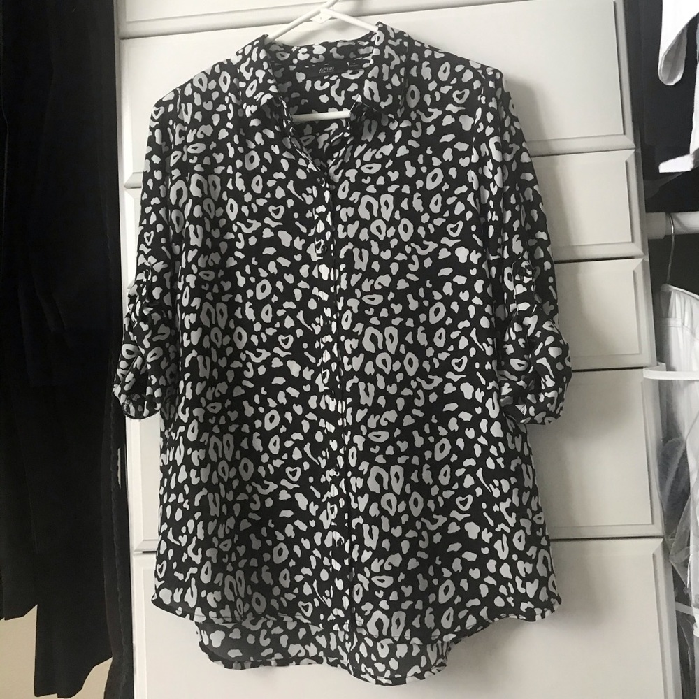 animal print blouse
